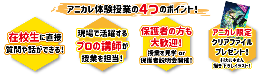 アニカレ体験授業のポイント
