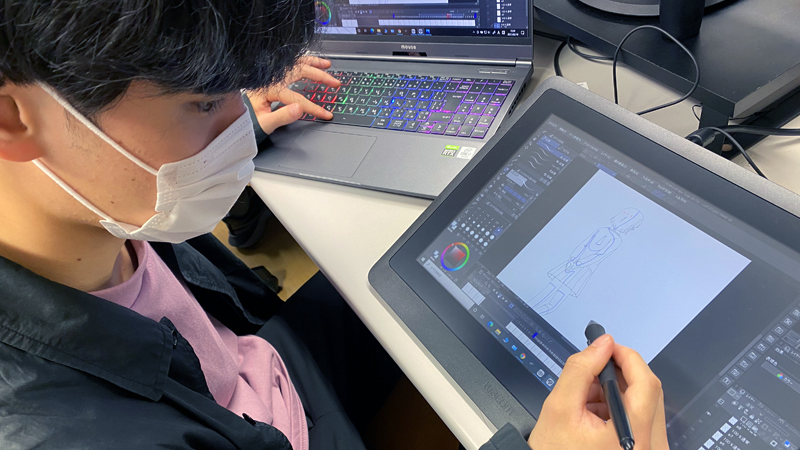 体験例2）アニメのデジタル作画